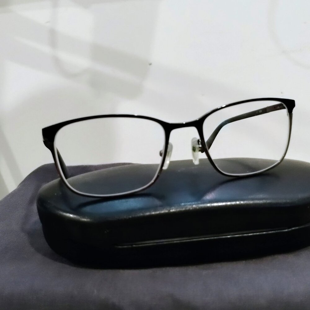Ted Baker TM504 BLK Eyeglass Frames | Satin Black Metal